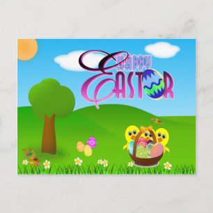 Cartão postal do felz pascoa