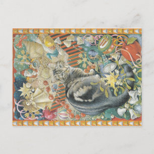 Cartão postal do Gato de Natal 
