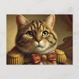 Cartão postal do gato malhado bem vestido Nobel