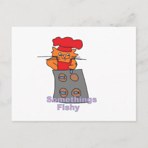 cartão postal do gato-padeiro