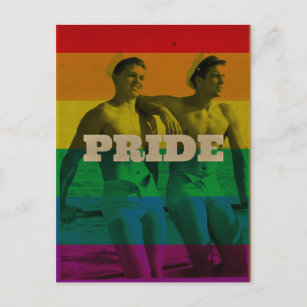 Cartão postal do Gay do Orgulho Vintage