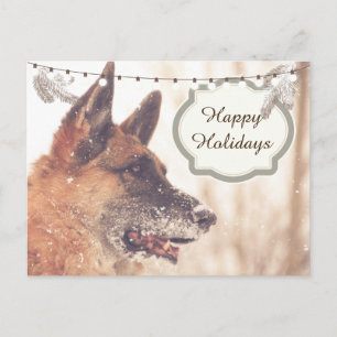 Cartão-postal do German shepherd cartões de natal