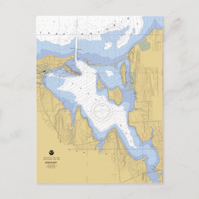 Cartão postal do gráfico náutico do porto náutico  (Frente)