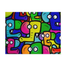 Cartão postal do GRAFITE ELEPHANTS Ver. 2