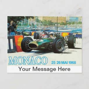 Cartão postal do Grande Prêmio de Mônaco de 1968 c