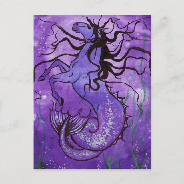 Cartão Postal do Hipocampo Roxo (Frente)