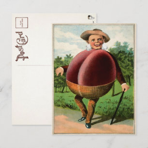 Cartão postal do homem da ameixa vitoriana