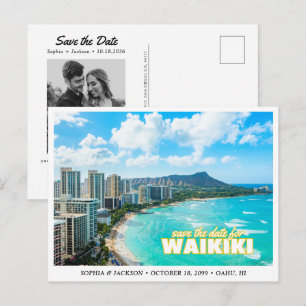 Cartão Postal do Horizonte de Casamento em Waikiki