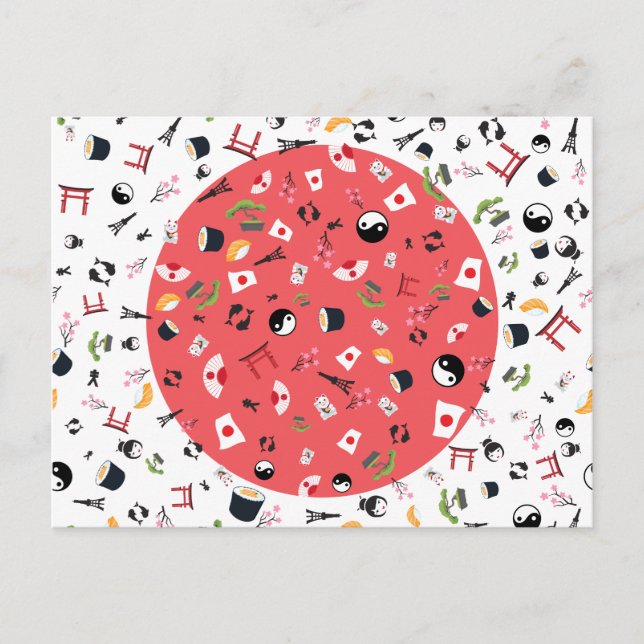 Cartão postal do Japão - a terra do sol da ascensã (Frente)