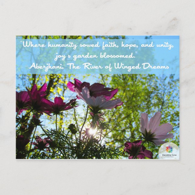 Cartão Postal do Jardim da Força da Amizade (Frente)