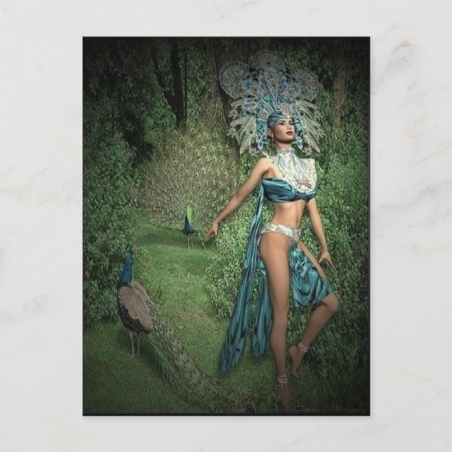 Cartão postal do Jardim Peacock (Frente)
