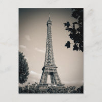 Cartão postal do jogo Chá de Noiva da Torre Eiffel