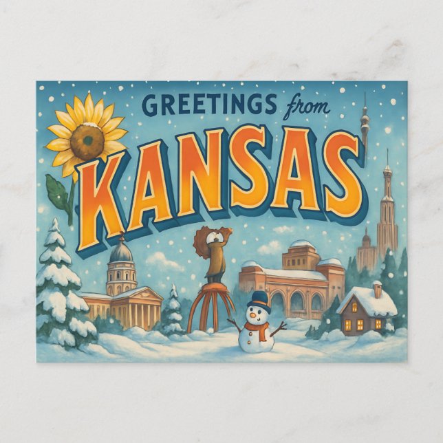 Cartão postal do KANSAS (Frente)