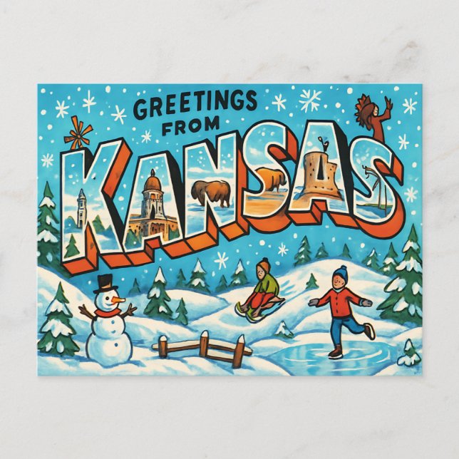 Cartão postal do KANSAS (Frente)