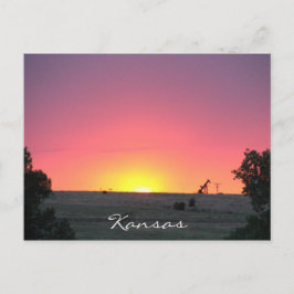Cartão postal do Kansas Sunset