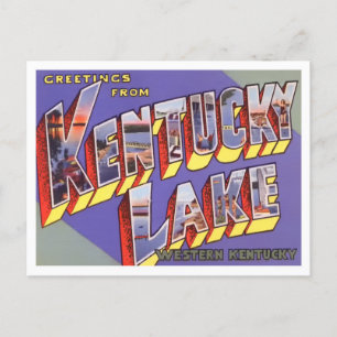 Cartão postal do Kentucky Lake Vintage Big Letters