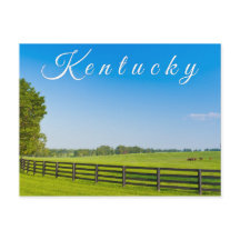 Cartão postal do Kentucky. Paisagem rural.