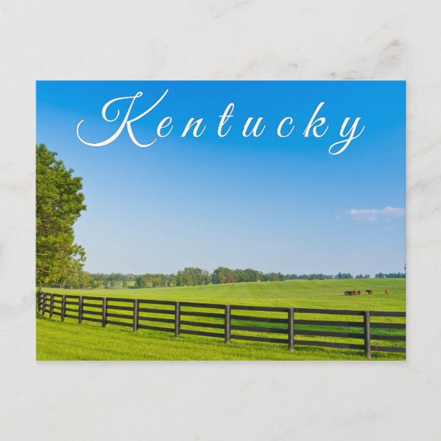 Cartão postal do Kentucky. Paisagem rural. (Frente)