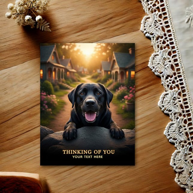 Cartão postal do Labrador Retriever Pensando em Vo (Criador carregado)