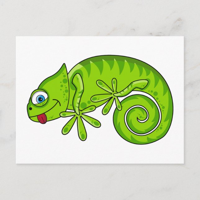 Cartão postal do lagarto funky (Frente)
