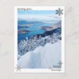 Cartão postal do Lago de Neve de inverno