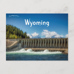 Cartão postal do Lago e Barragem Jackson Wyoming E