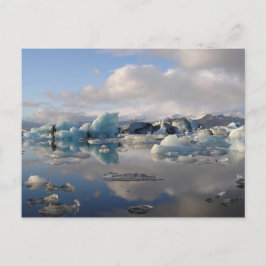 Cartão postal do lago glaciar Jokulsarlon na Islân