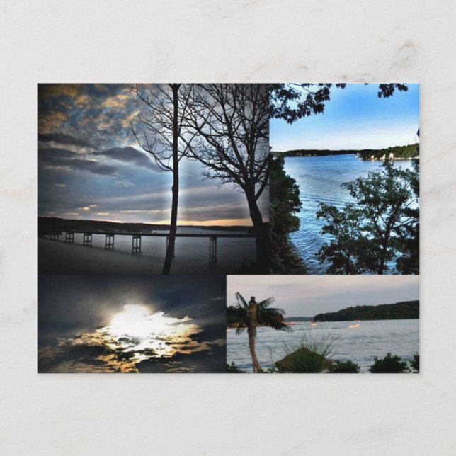 Cartão postal do Lago Ozarks (Frente)