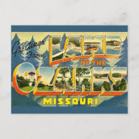 Cartão postal do Lago Ozarks 