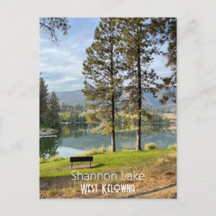 Cartão postal do lago Shannon em West Kelowna, Can