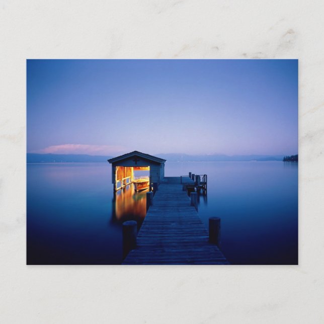 Cartão postal do Lago Tahoe Sunset (Frente)