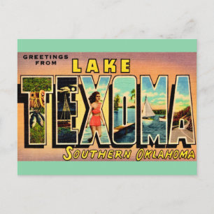 Cartão postal do Lago Texoma Oklahoma