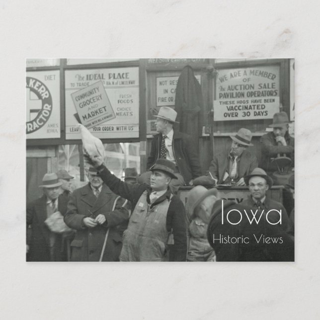 Cartão postal do Leilão Pecuário de 1936 (Frente)