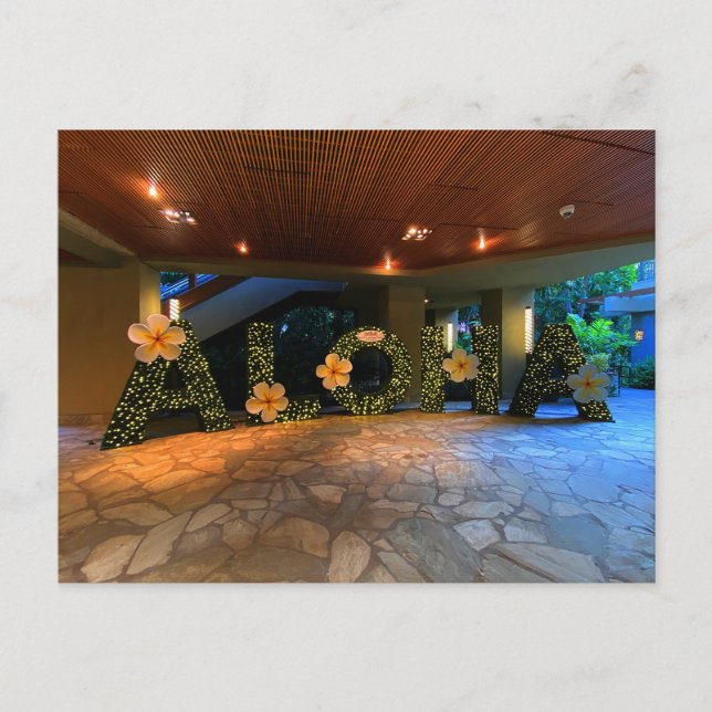 Cartão postal do letreiro Aloha #2 (Frente)