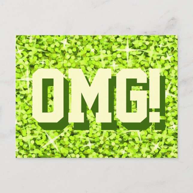 Cartão postal do Limão Glitz 'OMG!' (Frente)