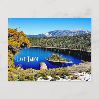 Cartão postal do lindo Lago Tahoe
