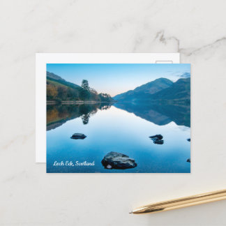 Cartão postal do Loch Eck em Azul, Escócia