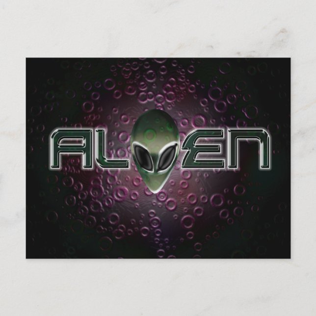Cartão postal do logotipo de Alien (Frente)