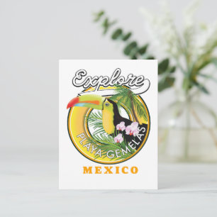 Cartão postal do logotipo de viagem Oaxaca México