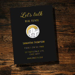 Cartão postal do logotipo do Marketing imobiliário