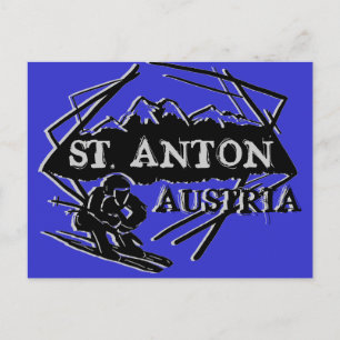Cartão postal do logotipo do santo Anton Austria