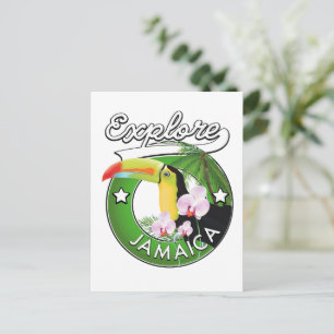 Cartão postal do logotipo Explorar Bahamas