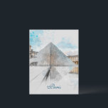 Cartão postal do Louvre Paris - Viagem de Vintage<br><div class="desc">Cartão postal do Louvre Paris - Vintage Retro Viagem Souvenir, Cartão de Arte Marco Francês. Celebre a beleza eterno de Paris com este cartão postal estilo vintage com o icônico Museu do Louvre. Projetado com talento artístico e charme retrô, este postal é perfeito para amantes da cultura francesa, arquitetura clássica...</div>