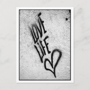 Cartão postal do Love Life Grafite