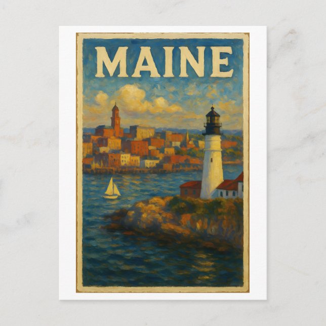 Cartão Postal do Maine (Frente)