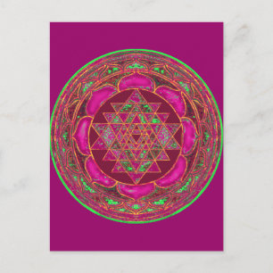 Cartão postal do Mandala Sri Lakshmi Yantra