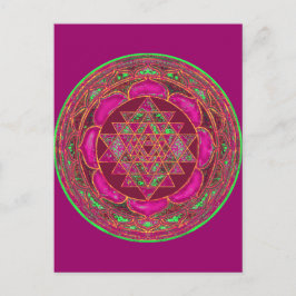 Cartão postal do Mandala Sri Lakshmi Yantra