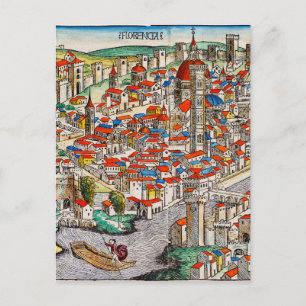 Cartão postal do Marco Medieval de Florença na Itá
