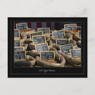 Cartão postal do mercado de estilo antigo