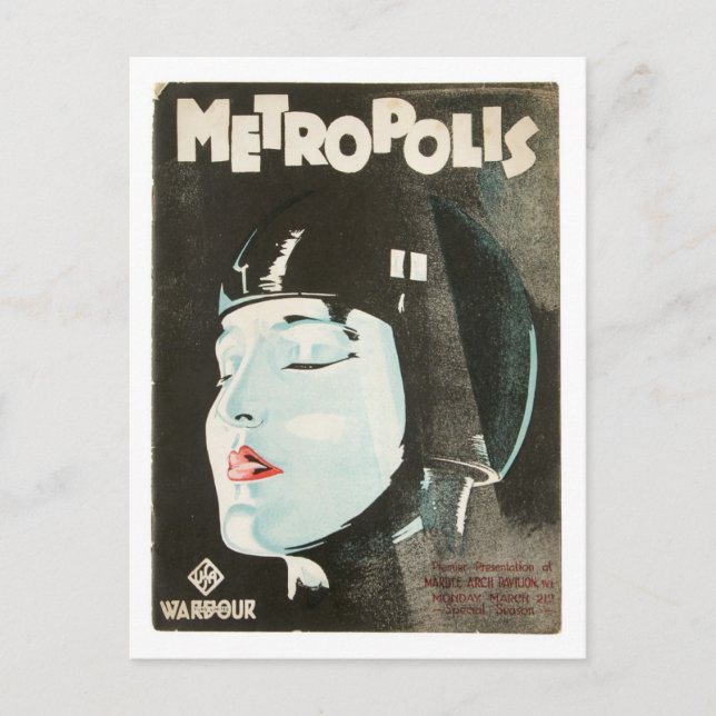 Cartão postal do Metrpolis Vintage Movie Poster (Frente)